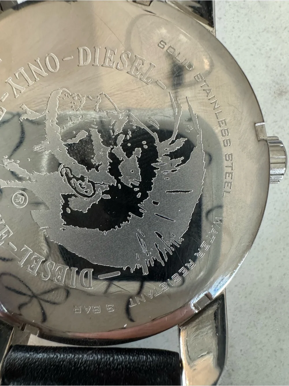 Authentic Diesel Little Daddy dual time chronograph watch, model DZ7256